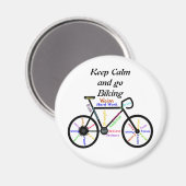 Behalt Ruhe und fahre mit Motivierend Worten Magnet (Vorderseite/Rückseite)