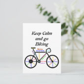 Behalt Ruhe und fahre mit Motivierend Worten Postkarte (Stehend Vorderseite)