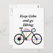 Behalt Ruhe und fahre mit Motivierend Worten Postkarte (Vorne/Hinten)