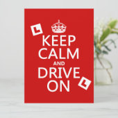 Behalt Ruhe und Fahrt ein (Lerner) Einladung (Stehend Vorderseite)