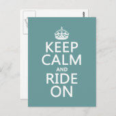 Behalt Ruhe und Fahrt On, individuell einstellbar Postkarte (Vorne/Hinten)