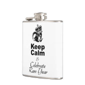 Behalt Ruhe und feiern Neues Jahr des Rammes Flachmann (Links)