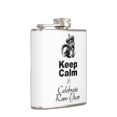 Behalt Ruhe und feiern Neues Jahr des Rammes Flachmann (Rechts)