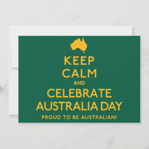 Behalt Ruhe und feiert Australien Tag! Einladung