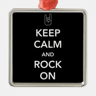 Behalt Ruhe und Felsen Silbernes Ornament