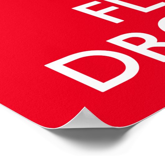 Behalt Ruhe und Fly Drones Poster (Ecke)