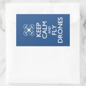 Behalt Ruhe und Fly Drones Rechteckiger Aufkleber (Tasche)