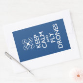 Behalt Ruhe und Fly Drones Rechteckiger Aufkleber (Umschlag)