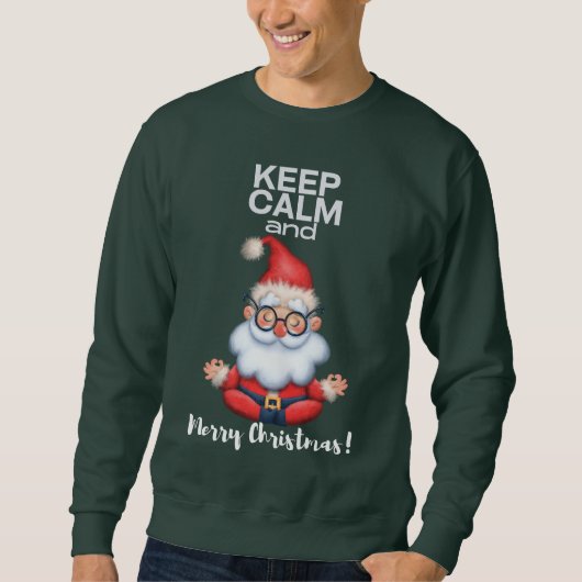 Behalt Ruhe und frohe Weihnachten Sweatshirt (Vorderseite)