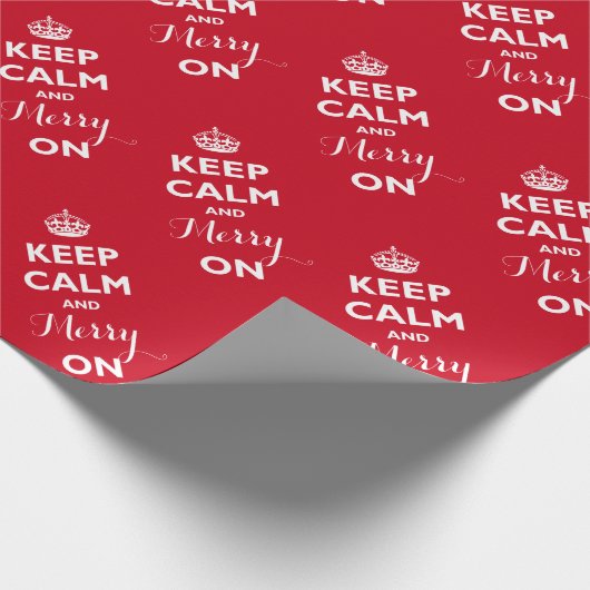 Behalt Ruhe und Fröhlichkeit am Weihnachtsfest Geschenkpapier (Ecke)