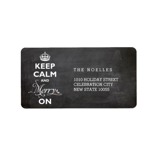 Behalt Ruhe und Fröhlichkeit auf Chalkboard Funny (Vorne)