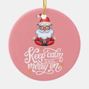 Behalt Ruhe und Fröhlichkeit auf dem sonnigen Weih Keramik Ornament