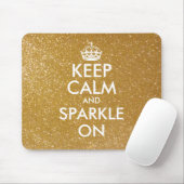 Behalt Ruhe und Funkeln auf dem goldenen Glitzer-M Mousepad (Mit Mouse)