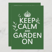 Behalt Ruhe und Garten On - Alle Farben Einladung (Vorne/Hinten)