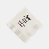 Behalt Ruhe und geh die Dackel! Niedliche Dackel Serviette (Ecke)