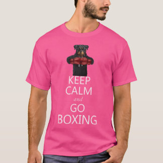 Behalt Ruhe und gehe Boxen Rottweiler Dog Boxer T-Shirt