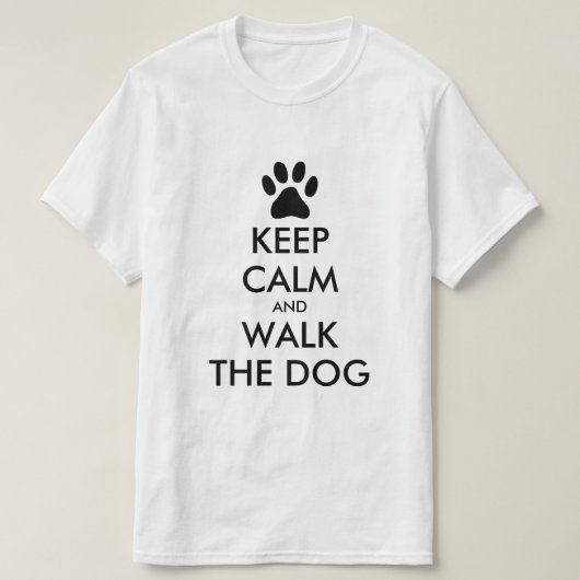 Behalt Ruhe und gehe mit dem Hundehemd zum Hundewa T-Shirt (Design vorne)