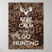 Behalt Ruhe und gehen Jagd Camouflage Poster (Vorne)