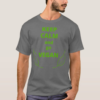 Behalt Ruhe und gehen vegane vegetarische lustige  T-Shirt