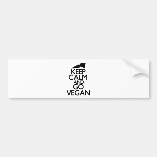 Behalt Ruhe und geht vegan Autoaufkleber (Vorne)
