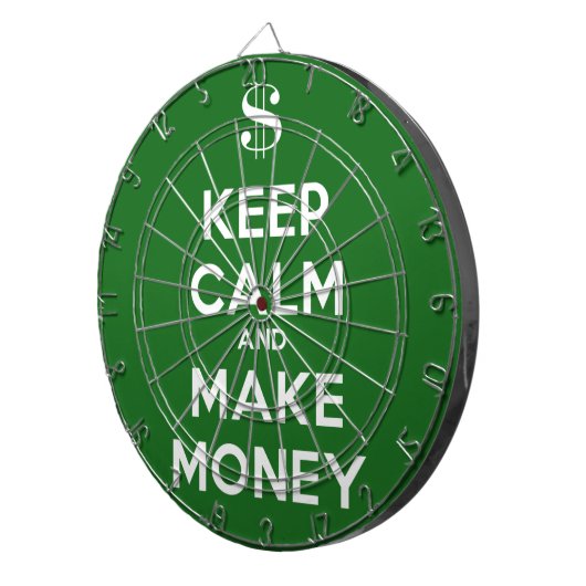 Behalt Ruhe und Geld Dartscheibe (Vorderseite rechts)