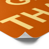 Behalt Ruhe und gib Dankeschön Poster (Ecke)