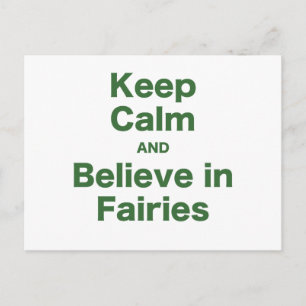 Behalt Ruhe und glaube an Fairies Postkarte