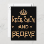 Behalt Ruhe und Glauben Postkarte (Vorne/Hinten)