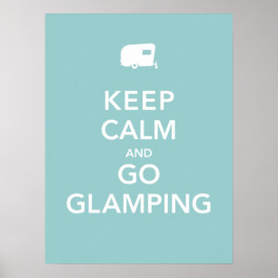 Behalt Ruhe und Go Glamping - RV Poster
