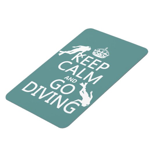 Behalt Ruhe und Go (Scuba) Tauchen (alle Farben) Magnet (Linke Seite)