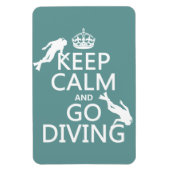 Behalt Ruhe und Go (Scuba) Tauchen (alle Farben) Magnet (Vertikal)