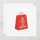 Behalt Ruhe und Go Shopping (Tasche2) Einladung (Vorne/Hinten)