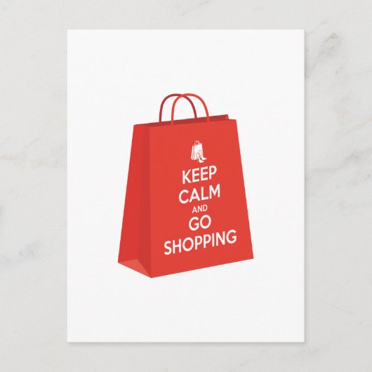Behalt Ruhe und Go Shopping (Tasche2) Postkarte (Vorderseite)