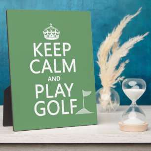 Behalt Ruhe und Golf spielen - alle Farben Fotoplatte