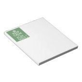 Behalt Ruhe und Golf spielen - alle Farben Notizblock (angewinkelt)