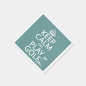 Behalt Ruhe und Golf spielen - alle Farben Serviette (Ecke)