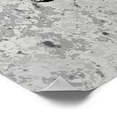 Behalt Ruhe und Grunge auf grungy Look Poster Grau (Ecke)