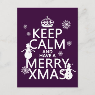 Behalt Ruhe und habe ein frohes Weihnachtsfest (We Feiertagspostkarte