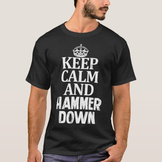 Behalt Ruhe und Hammer Down Go-Festplatte Schnelld T-Shirt (Vorderseite)