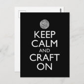 Behalt Ruhe und Handwerk auf sonnigen Knetkreuzen Postkarte (Vorne/Hinten)