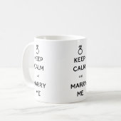 Behalt Ruhe und heirate mich mit Diamantring Kaffeetasse (Vorderseite Links)