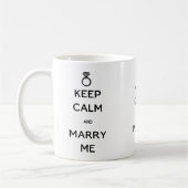 Behalt Ruhe und heirate mich mit Diamantring Kaffeetasse (Links)