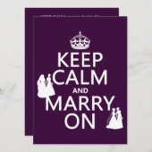 Behalt Ruhe und heiraten - alle Farben Einladung (Vorne/Hinten)
