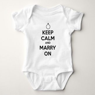 Behalt Ruhe und Heiraten auf - Hochzeit und Ehe Baby Strampler
