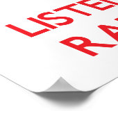 Behalt Ruhe und hör dem Radiologen zu Poster (Ecke)