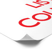 Behalt Ruhe und hör LAND MUSIC zu Poster (Ecke)