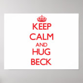 Behalt Ruhe und Hug Beck Poster (Vorne)