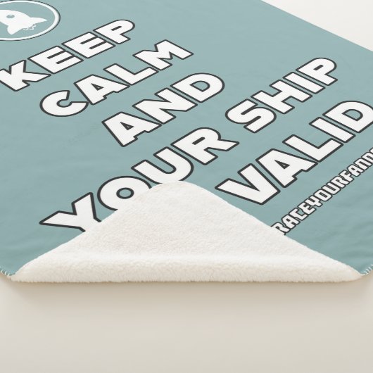 Behalt Ruhe und Ihr Schiff ist gültig Embrace Fand Sherpadecke (3/4)