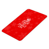 Behalt Ruhe und Jingle auf lebendiges Rot Magnet (Linke Seite)