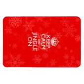 Behalt Ruhe und Jingle auf lebendiges Rot Magnet (Horizontal)